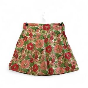Gap Floral Circle‎ Skirt Feminine Flirty Pink and Green Skirt